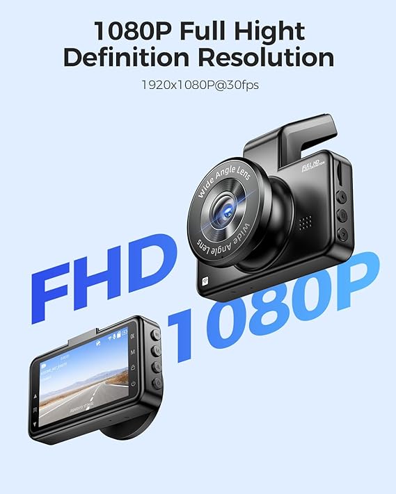 Load image into Gallery viewer, AZDOME M17 WiFi Dash Cam, FHD 1080P Car Driving Recorder, 3&quot; Screen Dashboard Camera 150° Wide Angle, Smart Dash Camera with Driving Assistant ADAS, G-Sensor Loop Recording Night Vision Parking Mode
