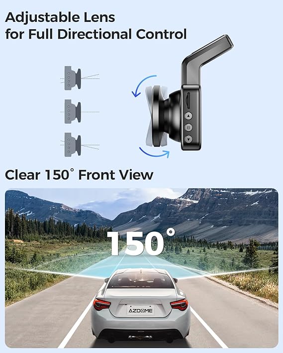 Load image into Gallery viewer, AZDOME M17 WiFi Dash Cam, FHD 1080P Car Driving Recorder, 3&quot; Screen Dashboard Camera 150° Wide Angle, Smart Dash Camera with Driving Assistant ADAS, G-Sensor Loop Recording Night Vision Parking Mode
