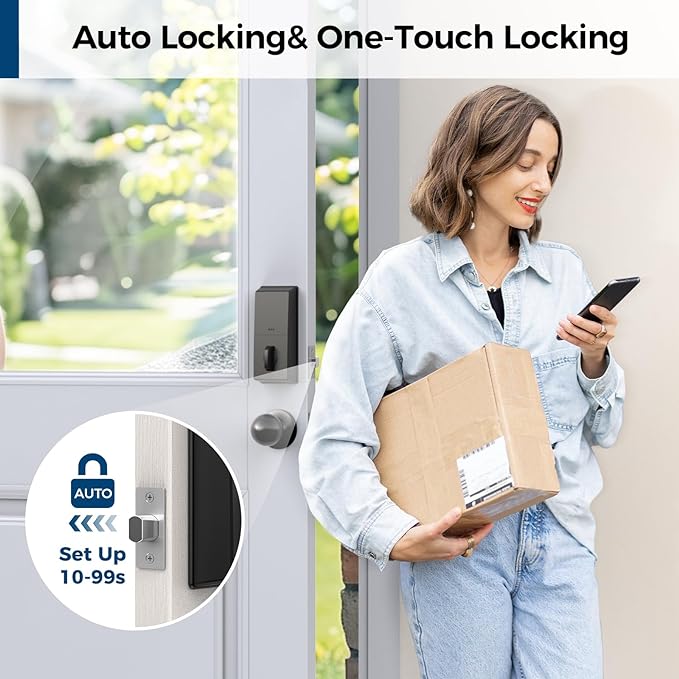 Load image into Gallery viewer, Arpha D601K Electronic Keypad Deadbolt Lock with Handle Set 6-in-1 Fingerprint Door Lock
