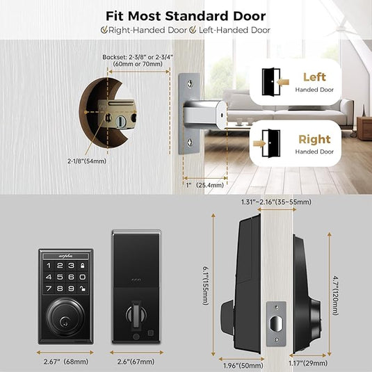 Arpha D100 Electronic Keypad Deadbolt Lock Auto-Lock Anti-Peeking Password