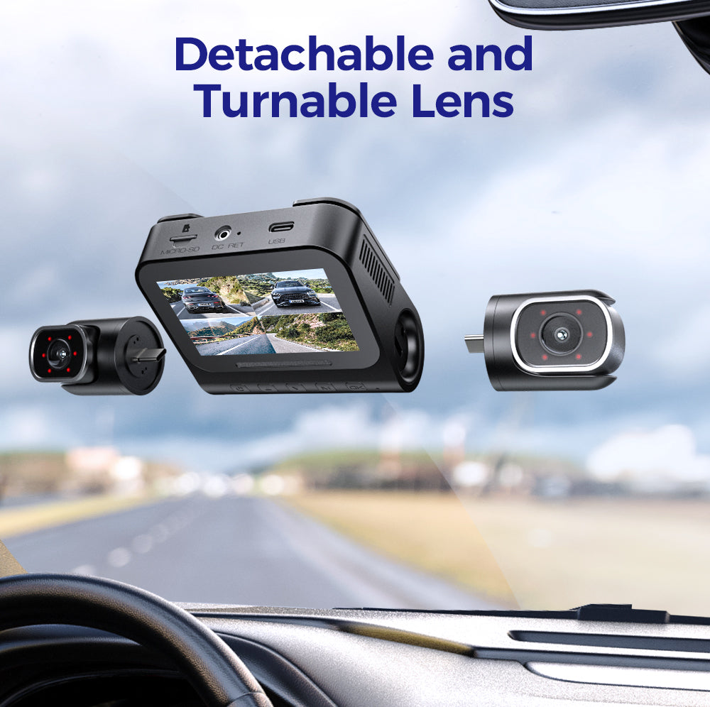 AZDOME M660 4 Channel 360° Dash Cam Front Rear Inside with 128GB eMMC, 2.5K+1K+1K+1K Dashcam 5G WiFi Dash Camera for Cars, IR Night Vision, Smart Voice Control, Parking Mode, Fatigue Driving Reminder