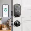 Arpha D180K Keyless Entry Door Lock with 2 Door Knobs - App Control Electronic Keypad Deadbolt Smart Lock - 100 Code Keypad Door Lock with Handle - Front Door Lock Set - One Time Code - Auto Lock Easy to Install