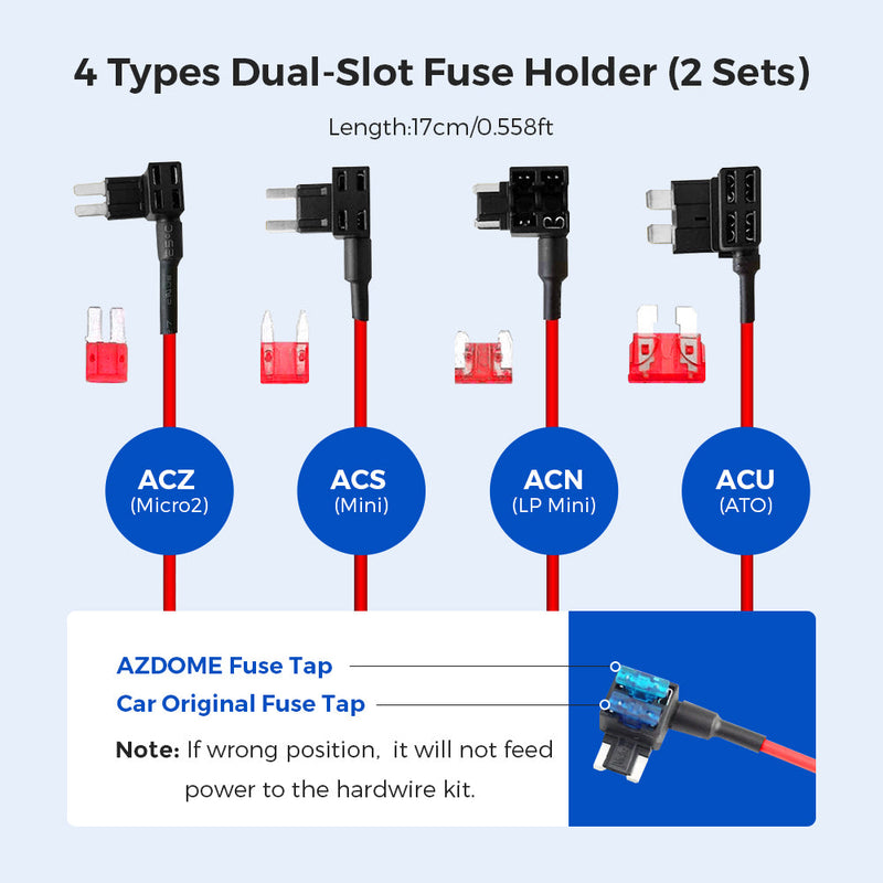 Load image into Gallery viewer, AZDOME JYX02 3-Lead ACC Hardwire Kit Mini-USB Port for M550(Pro)/M01 Pro/M17 Dash Cam
