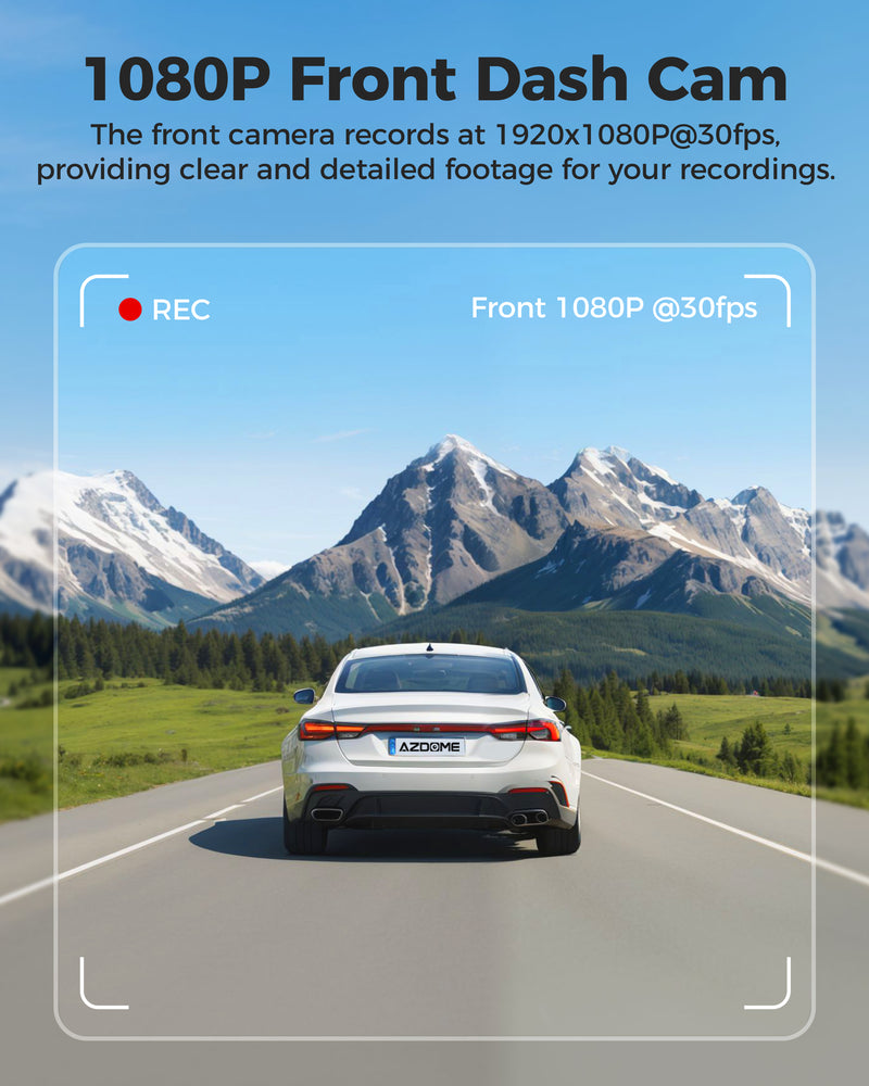 Load image into Gallery viewer, AZDOME M200 WiFi 1080P FHD Dash Camera for Cars, 150° Wide Angle Dash Cam Front, 24H Parking Mode Car Camera with APP G-Sensor Loop Recording Night Vision, Support 128GB Max, Easy to Install
