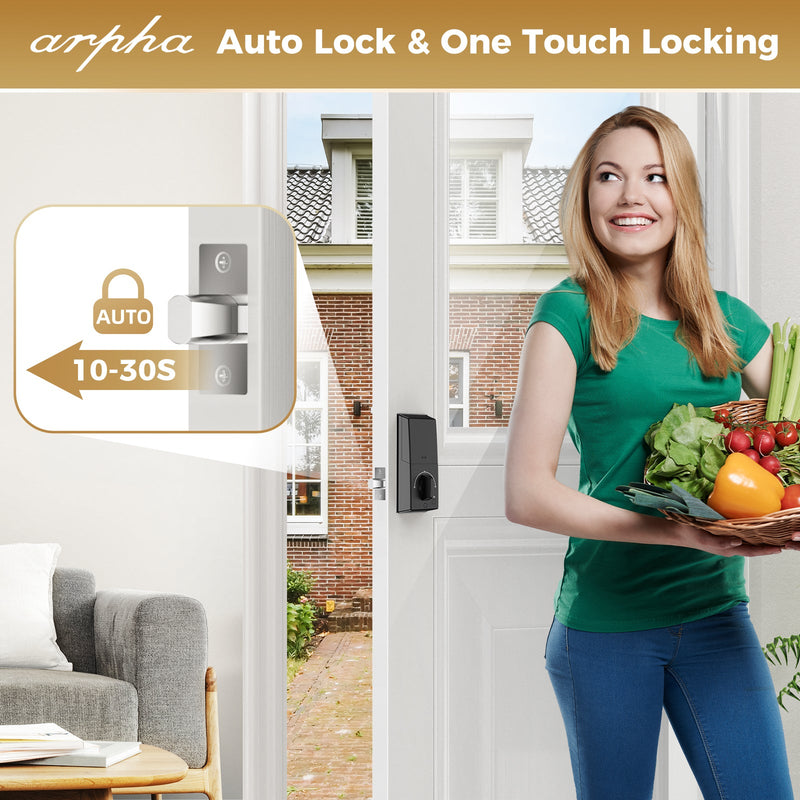 Load image into Gallery viewer, Arpha D601 Electronic Keypad Deadbolt Lock with Fingerprint Unlock APP Control
