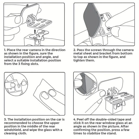 Rear Camera Holder Rear Window Bracket for Most Rear Dash Camera AZDOME PG16 PG16S PG18S M550 M63 M01 Pro Car Rear Cam