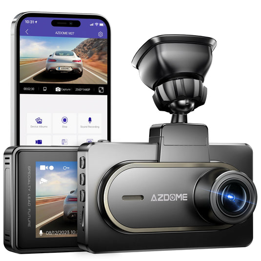 AZDOME M27 1CH Dash Cam 2K with  3